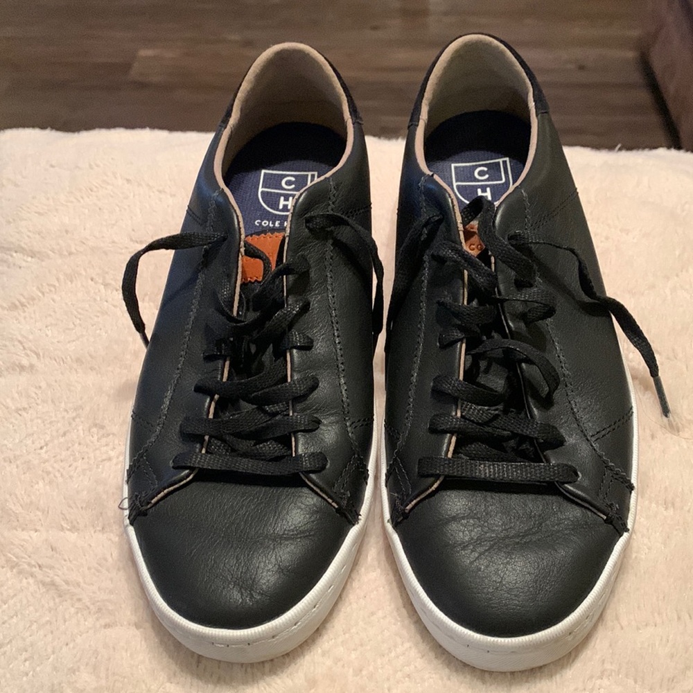 Cole Haan low profile black sneakers
